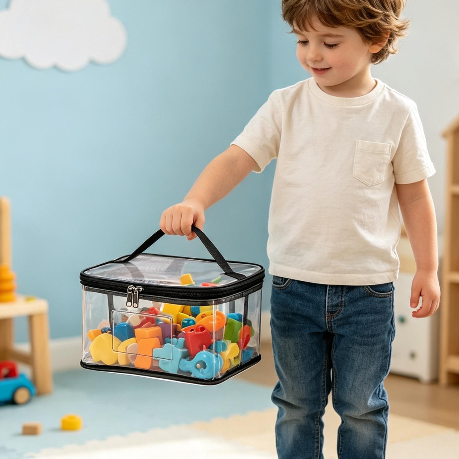 Clear Toy Storage Bags 6 Piece - Reusable Bag recension och pris