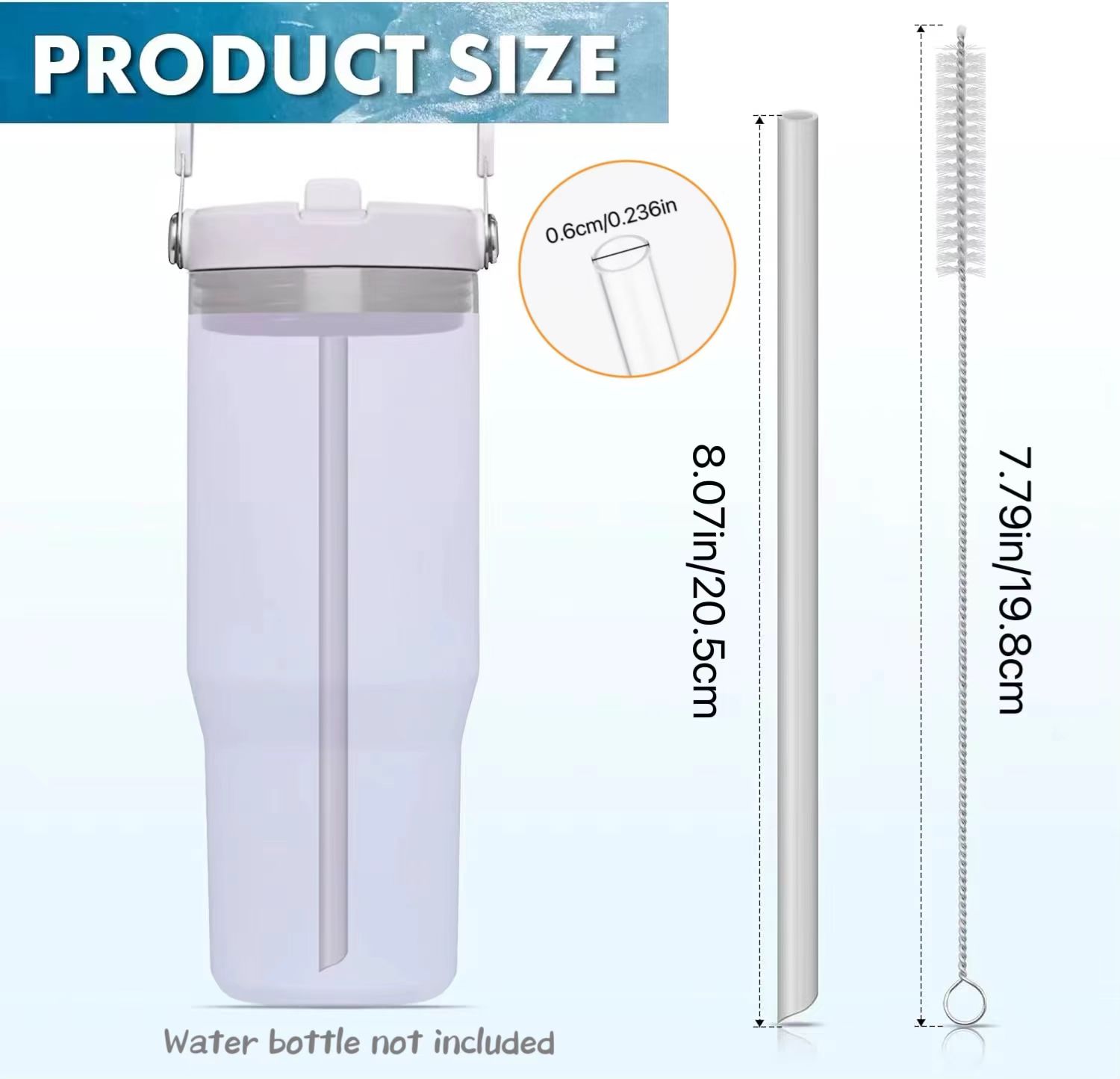 6pcs Reusable Straws Plastic S - Reusable Straw recension och pris