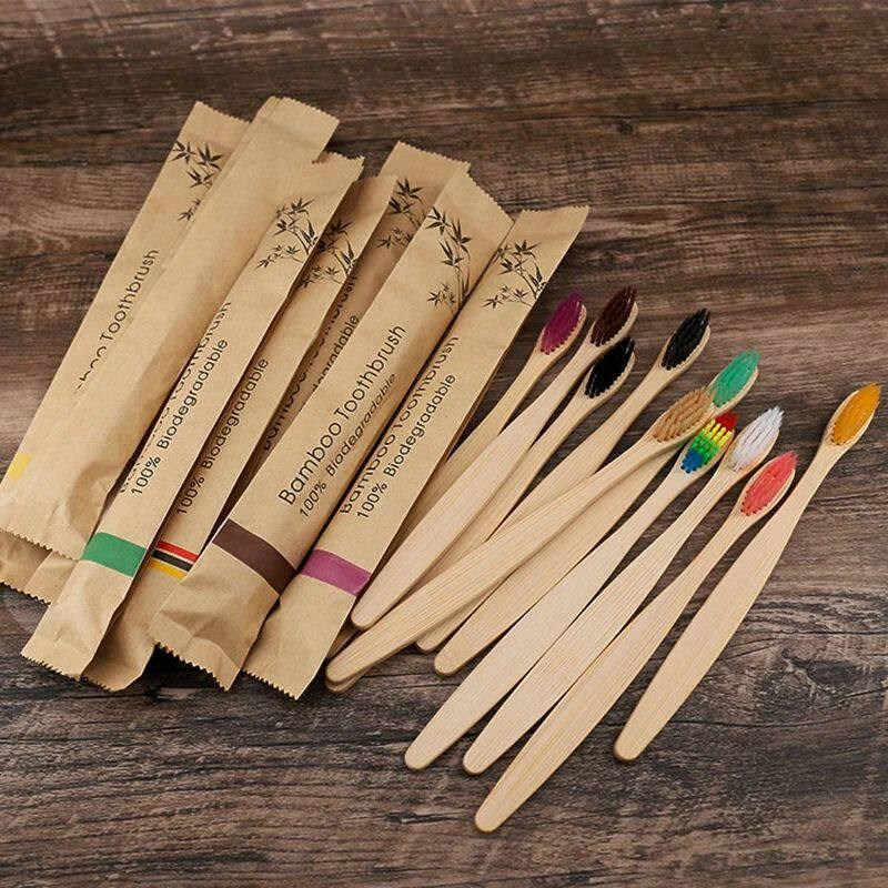 Random Color 5/10pcs Bamboo To - Bamboo Toothbrush recension och pris