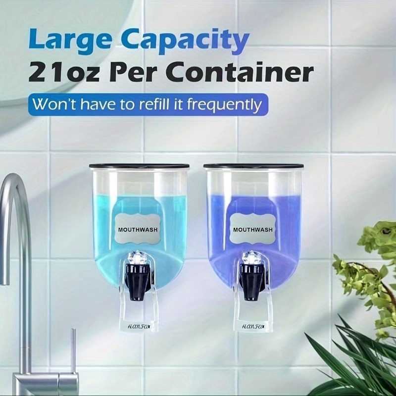 2PCS 600ml Mouthwash Dispenser - Reusable Bottle recension och pris