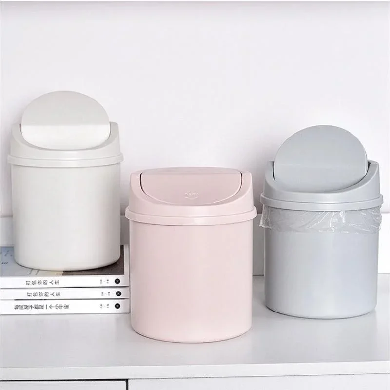 Mini Desktop Trash Can with Li - Compost Bin recension och pris
